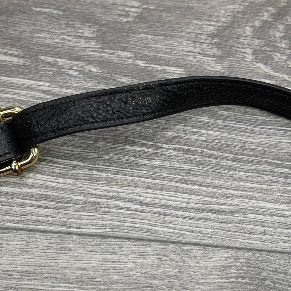 Tory Burch McGraw Black Pebbled Leather Crossbody Swingpack Bag Gold Hardware*** - Picture 7 of 14